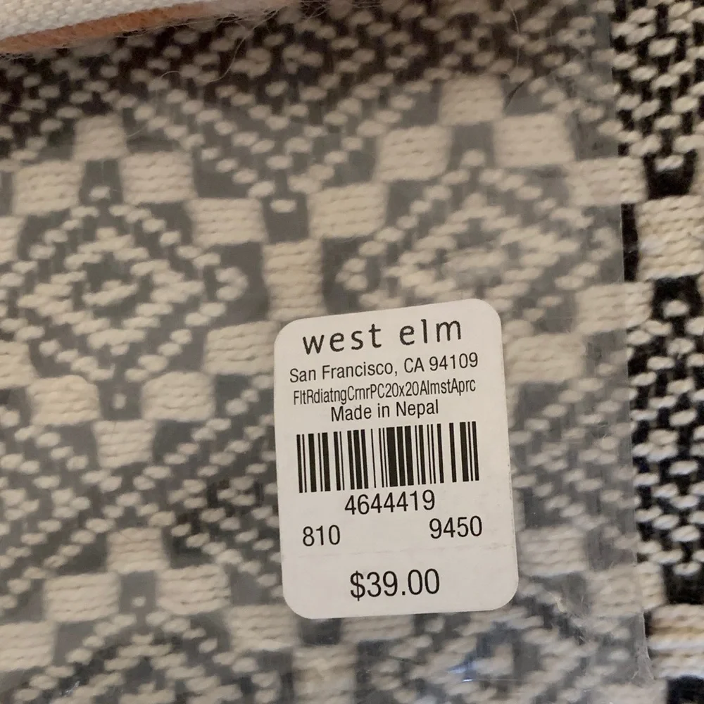 Set of West Elm Cream & Peach Accent Pillow Covers